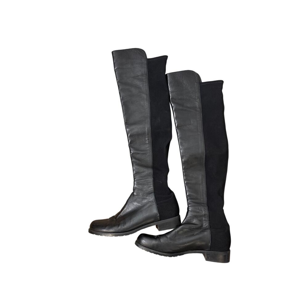 Stuart Weitzman Black Pull On Knee Boots Sz 10